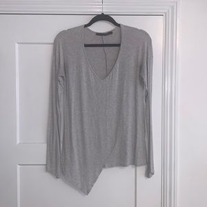 FEEL THE PIECE GREY MARL LONG SLEEVE TEE XS/S